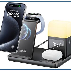 6in1 Wireless Charging Station for listed Apple and Android ONLY
